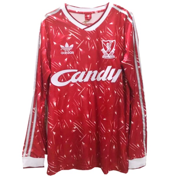 Heimtrikot Thailand Liverpool ML Retro 1989 1991 Rote Günstige Fußballtrikots